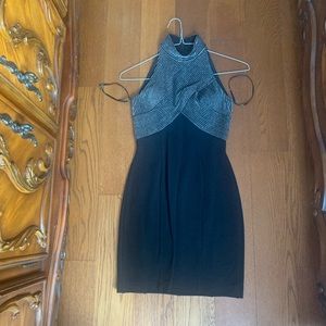 Vintage Tadashi Black and silver dress